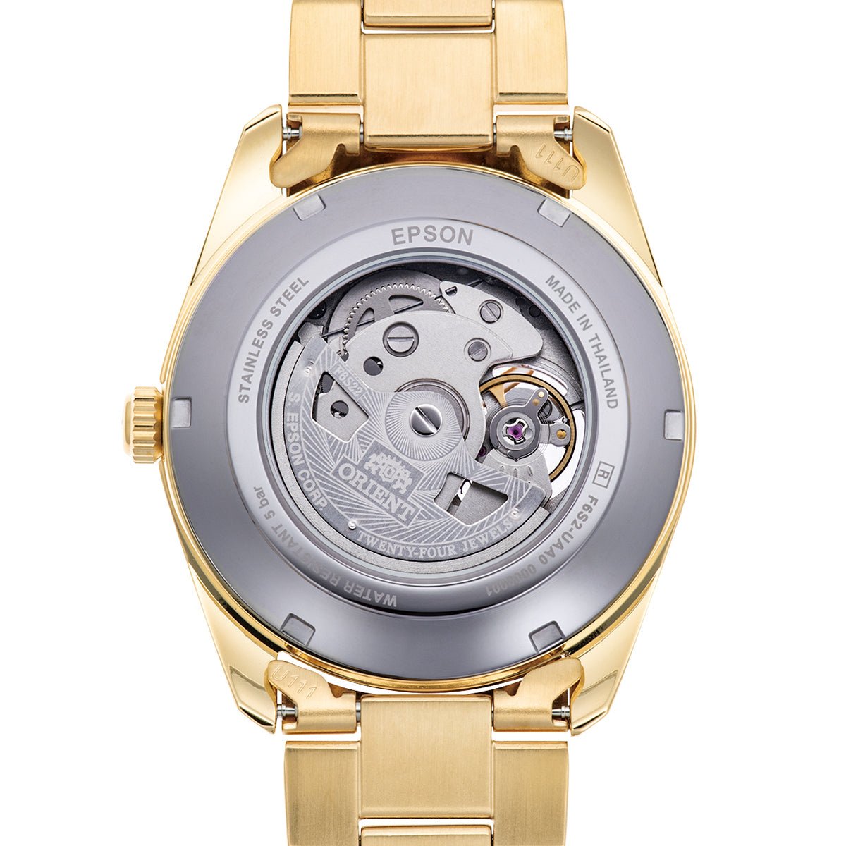 Orient Stretto Semi Skeleton de hombre pulsera de metal – RA-AR0007S