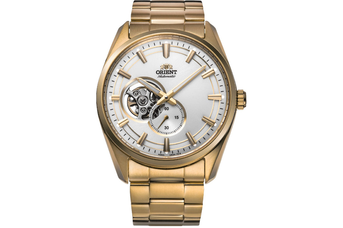 Orient Stretto Semi Skeleton de hombre pulsera de metal – RA-AR0007S