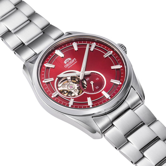 Orient Stretto Semi Skeleton de hombre correa de metal – RA-AR0010R