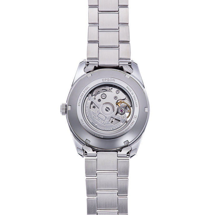 Orient Stretto Semi Skeleton de hombre correa de metal – RA-AR0010R