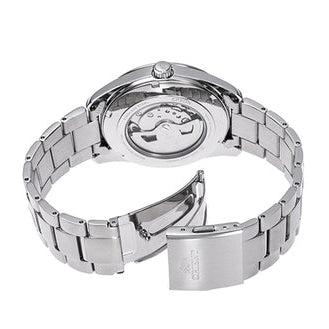 Orient Stretto Semi Skeleton de hombre correa de metal – RA-AR0010R