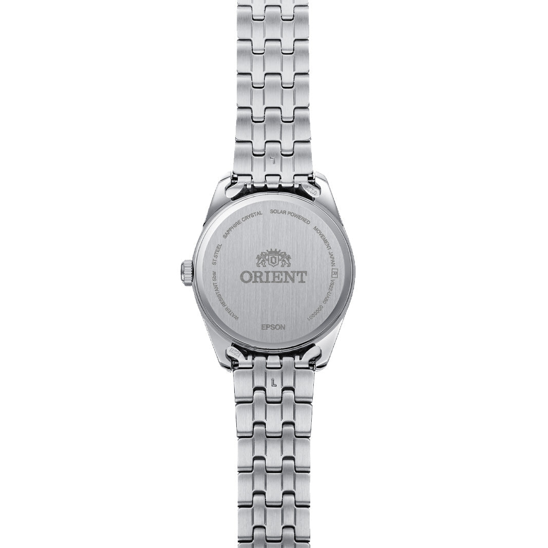 Orient Stretto Date Solar de mujer correa de metal – RA-WG0602L