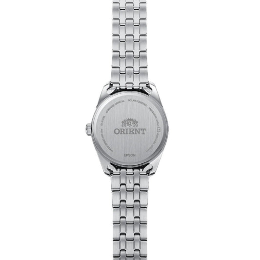 Orient Stretto Date Solar de mujer correa de metal – RA-WG0603R