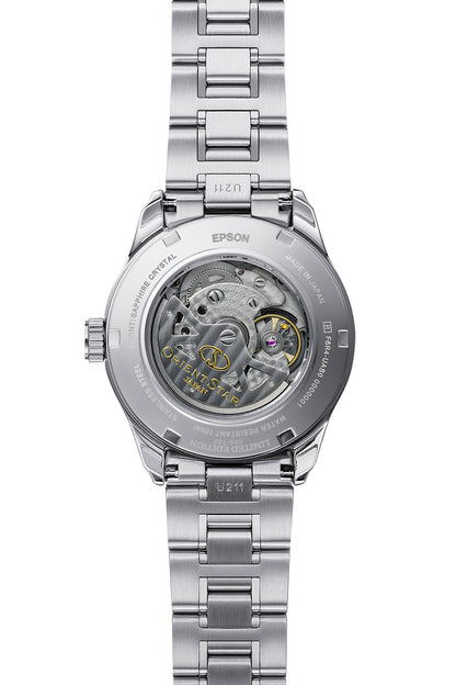 Orient Star Semi Skeleton de hombre correa de metal – RE-AT0021L
