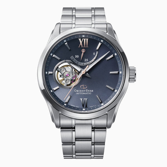 Orient Star Semi Skeleton de hombre correa de metal – RE-AT0021L