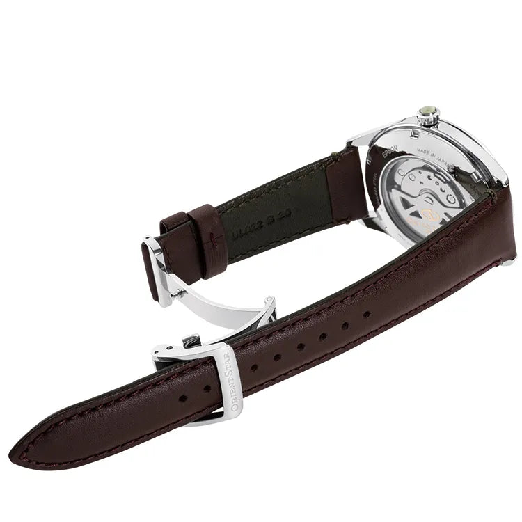 Orient Semi Skeleton de hombre correa de cuero – RE-AT0202E
