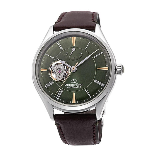 Orient Semi Skeleton de hombre correa de cuero – RE-AT0202E