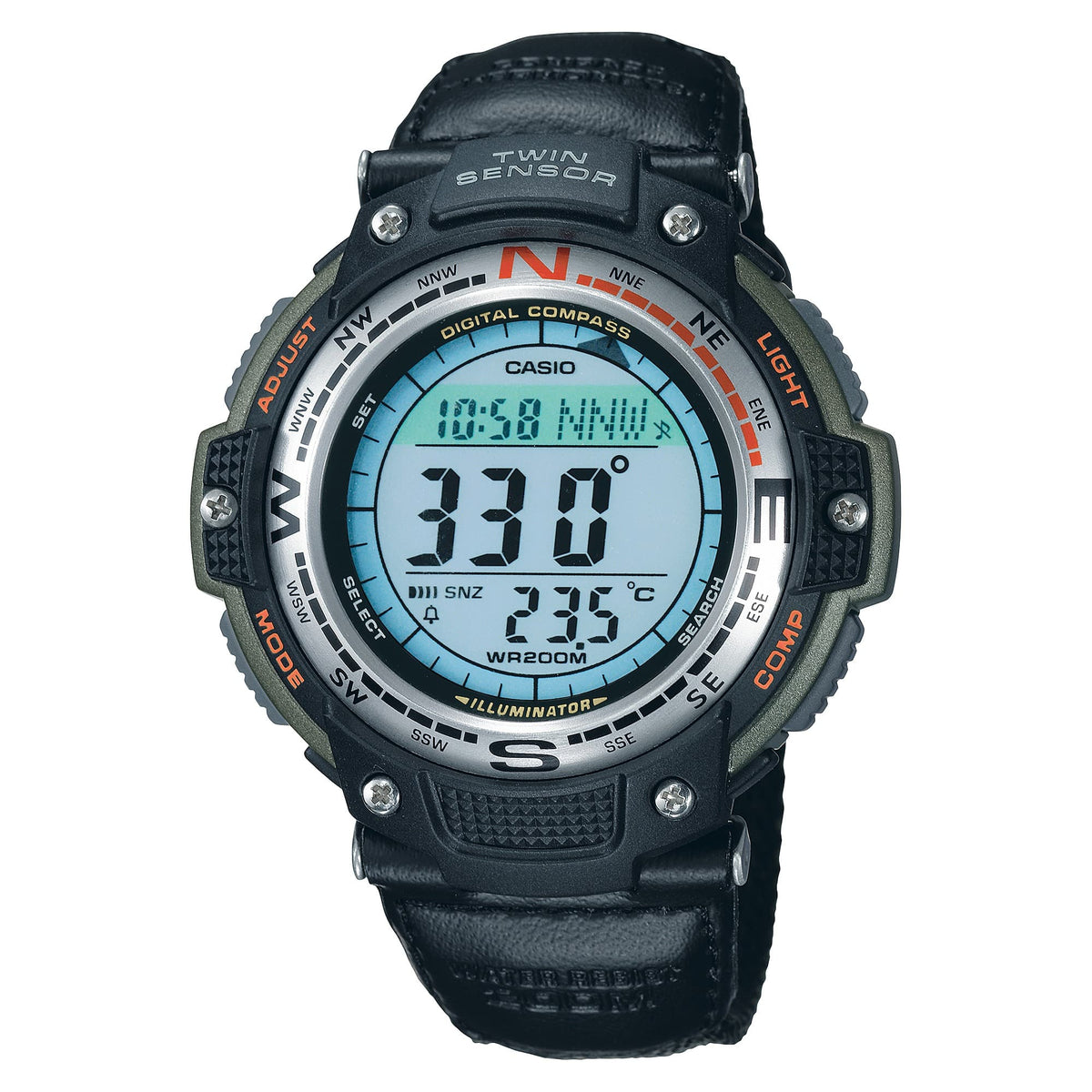 Casio para Hombre, Twin Sensor Illuminator – SGW-100B-3VCF
