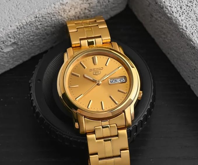 Seiko 5 de hombre pulsera de metal 37 mm – SNKK76K1