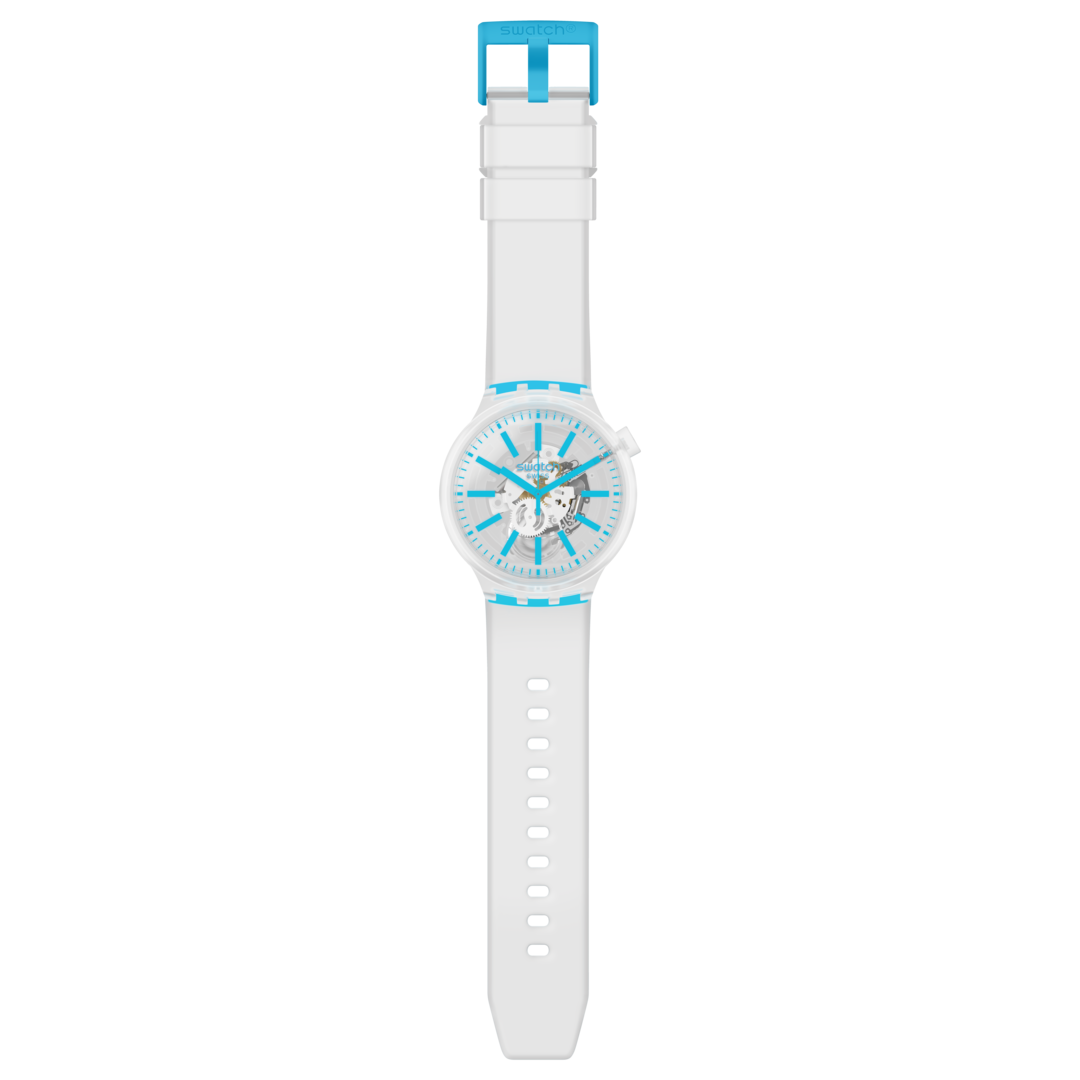 Swatch Big Bold BlueInJelly unisex correa de caucho – SO27E105