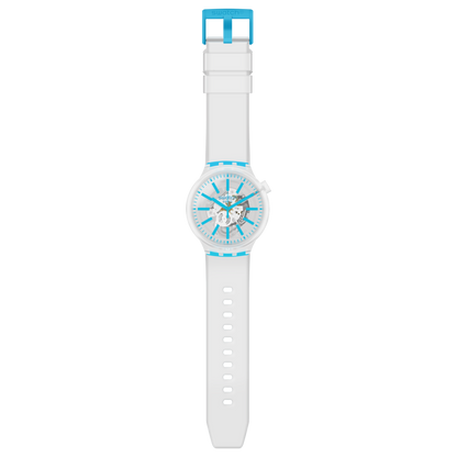 Swatch Big Bold BlueInJelly unisex correa de caucho – SO27E105