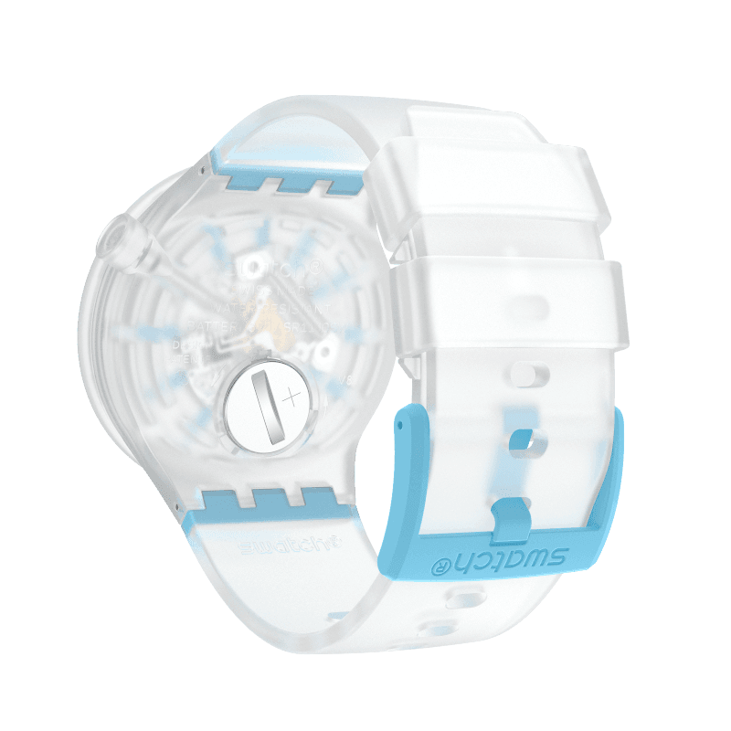 Swatch Big Bold BlueInJelly unisex correa de caucho – SO27E105