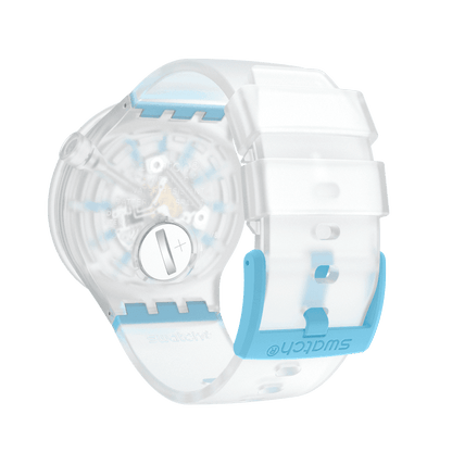 Swatch Big Bold BlueInJelly unisex correa de caucho – SO27E105