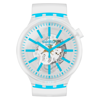 Swatch Big Bold BlueInJelly unisex correa de caucho – SO27E105