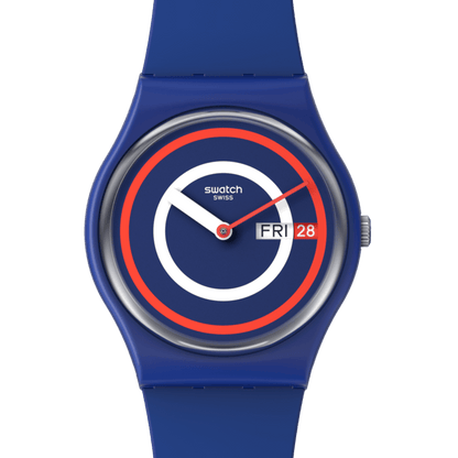 Swatch Blue to Basic Unisex correa de resina – SO28N703