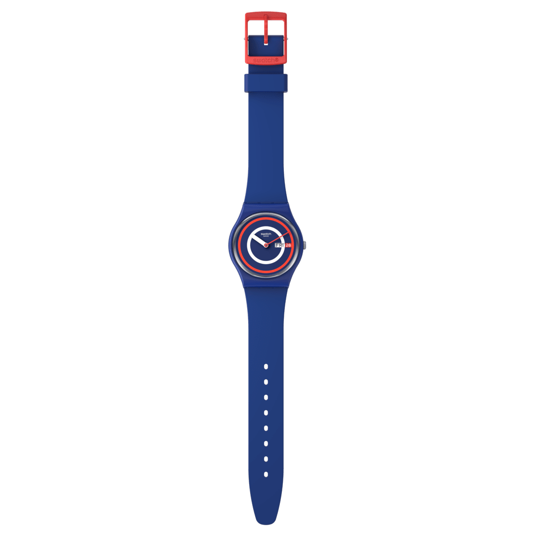 Swatch Blue to Basic Unisex correa de resina – SO28N703