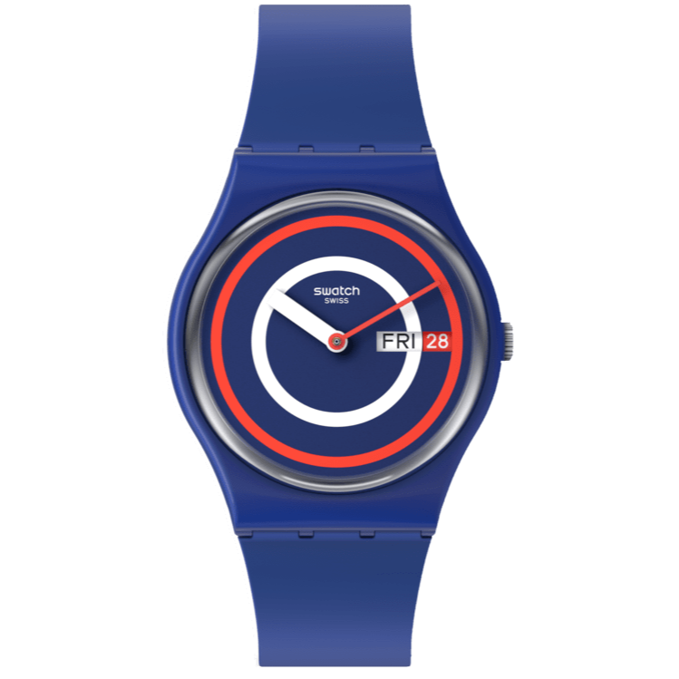 Swatch Blue to Basic Unisex correa de resina – SO28N703