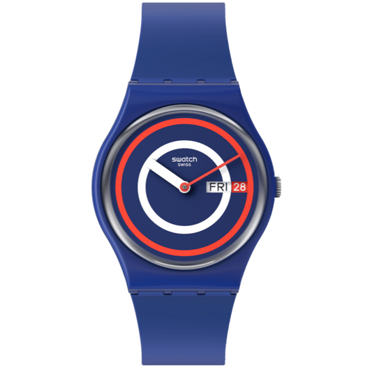 Swatch Blue to Basic Unisex correa de resina – SO28N703