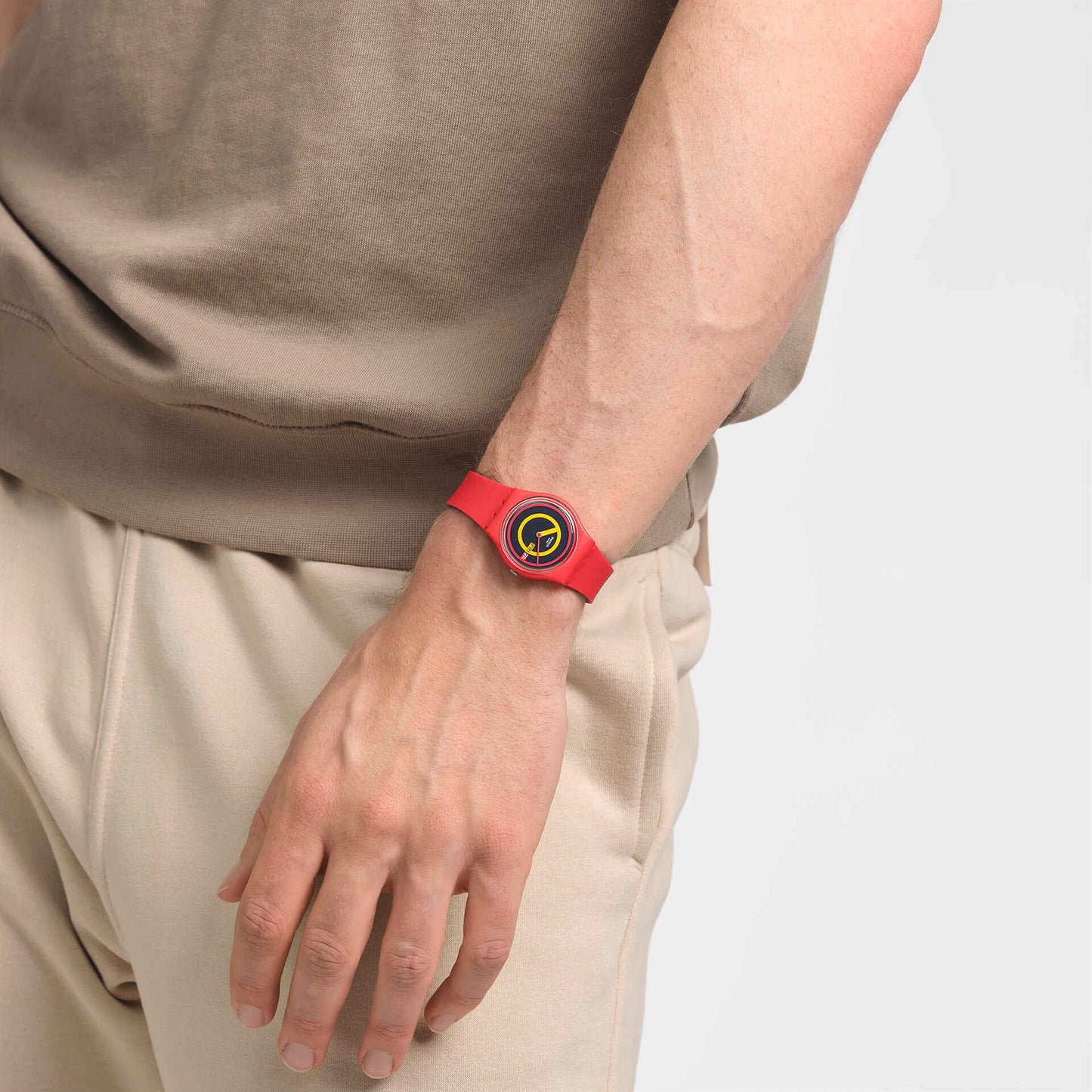 Swatch Concentric Red unisex banda de caucho – SO28R702