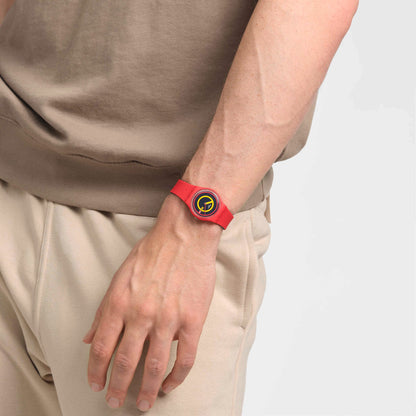 Swatch Concentric Red unisex banda de caucho – SO28R702