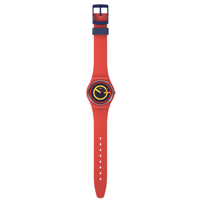 Swatch Concentric Red unisex banda de caucho – SO28R702