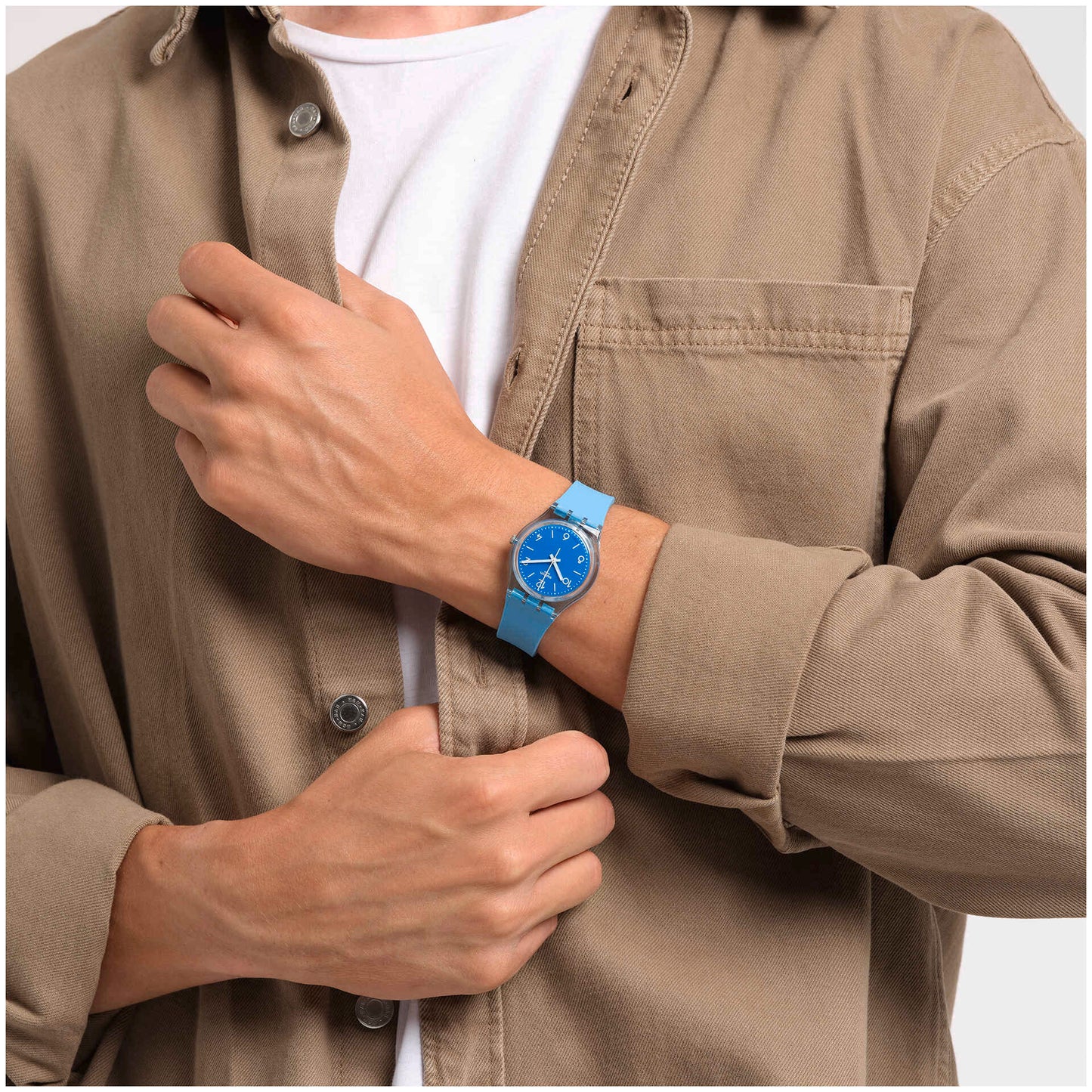 Swatch Turquoise Tonic Unisex pulsera de resina – SO28S101