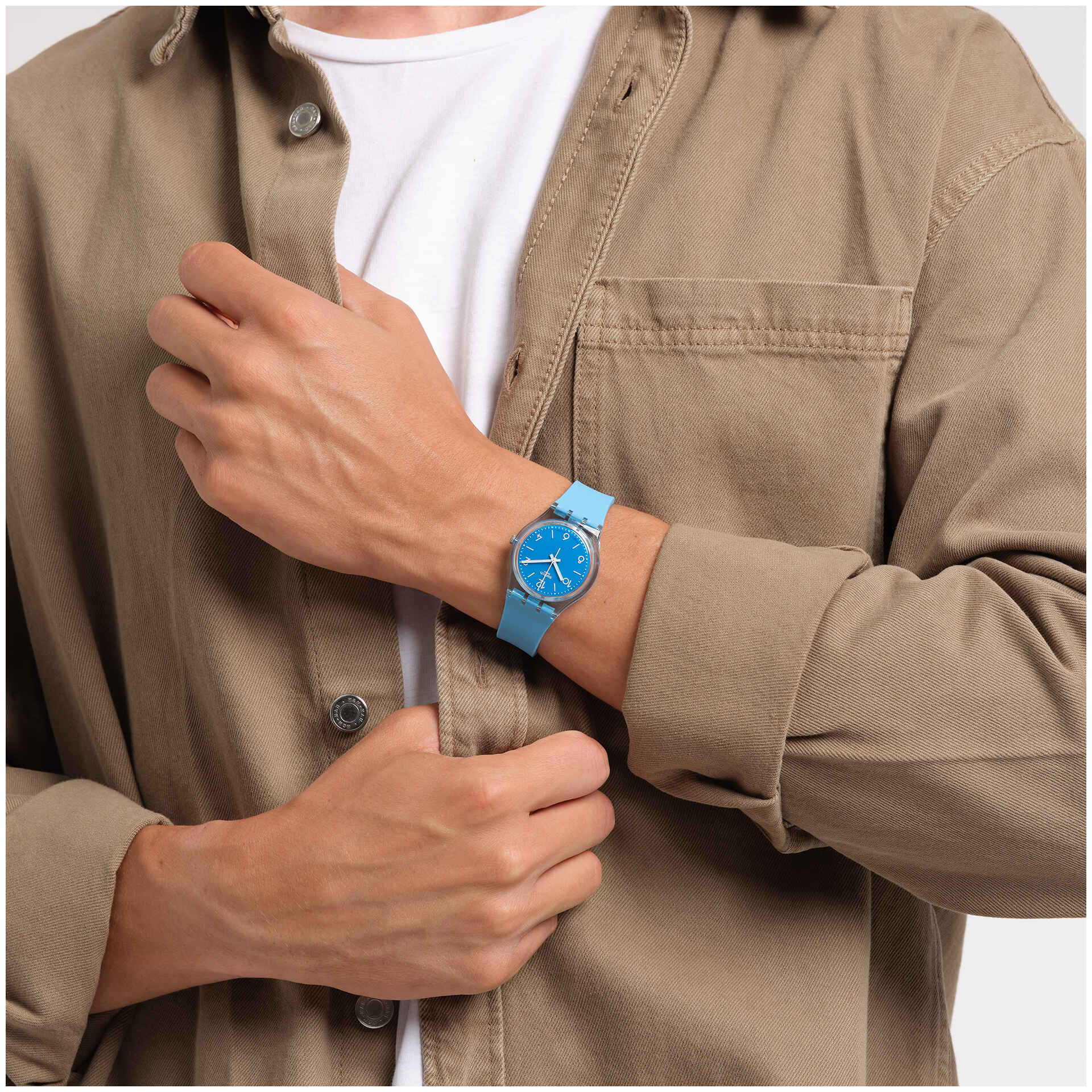 Swatch Turquoise Tonic Unisex pulsera de resina – SO28S101