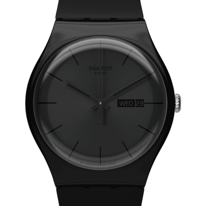 Swatch Black Rebel de hombre pulsera de caucho – SO29B706