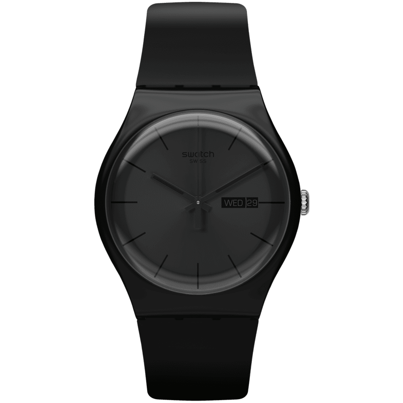 Swatch Black Rebel de hombre pulsera de caucho – SO29B706
