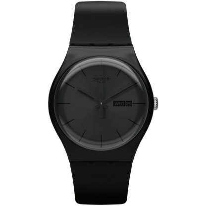 Swatch Black Rebel de hombre pulsera de caucho – SO29B706