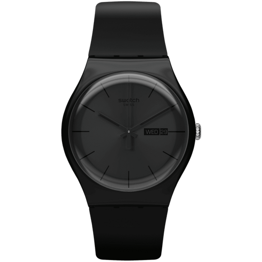 Swatch Black Rebel de hombre pulsera de caucho – SO29B706