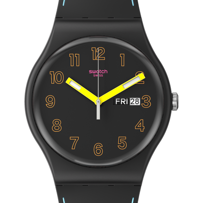 Swatch Dark Glow de hombre pulsera de silicona – SO29B707