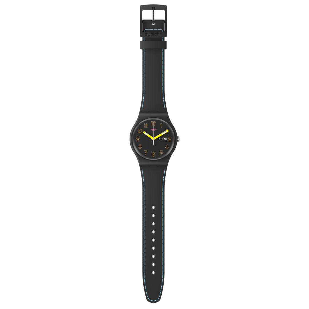 Swatch Dark Glow de hombre pulsera de silicona – SO29B707