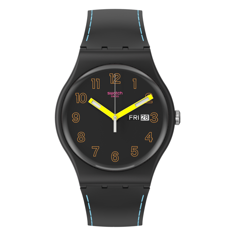 Swatch Dark Glow de hombre pulsera de silicona – SO29B707