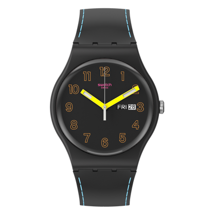 Swatch Dark Glow de hombre pulsera de silicona – SO29B707