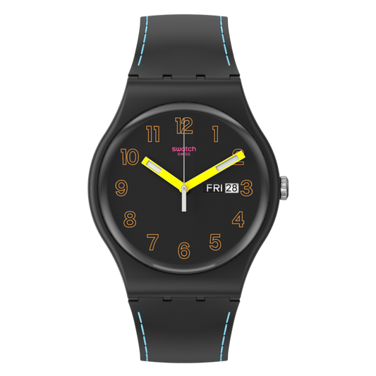 Swatch Dark Glow de hombre pulsera de silicona – SO29B707