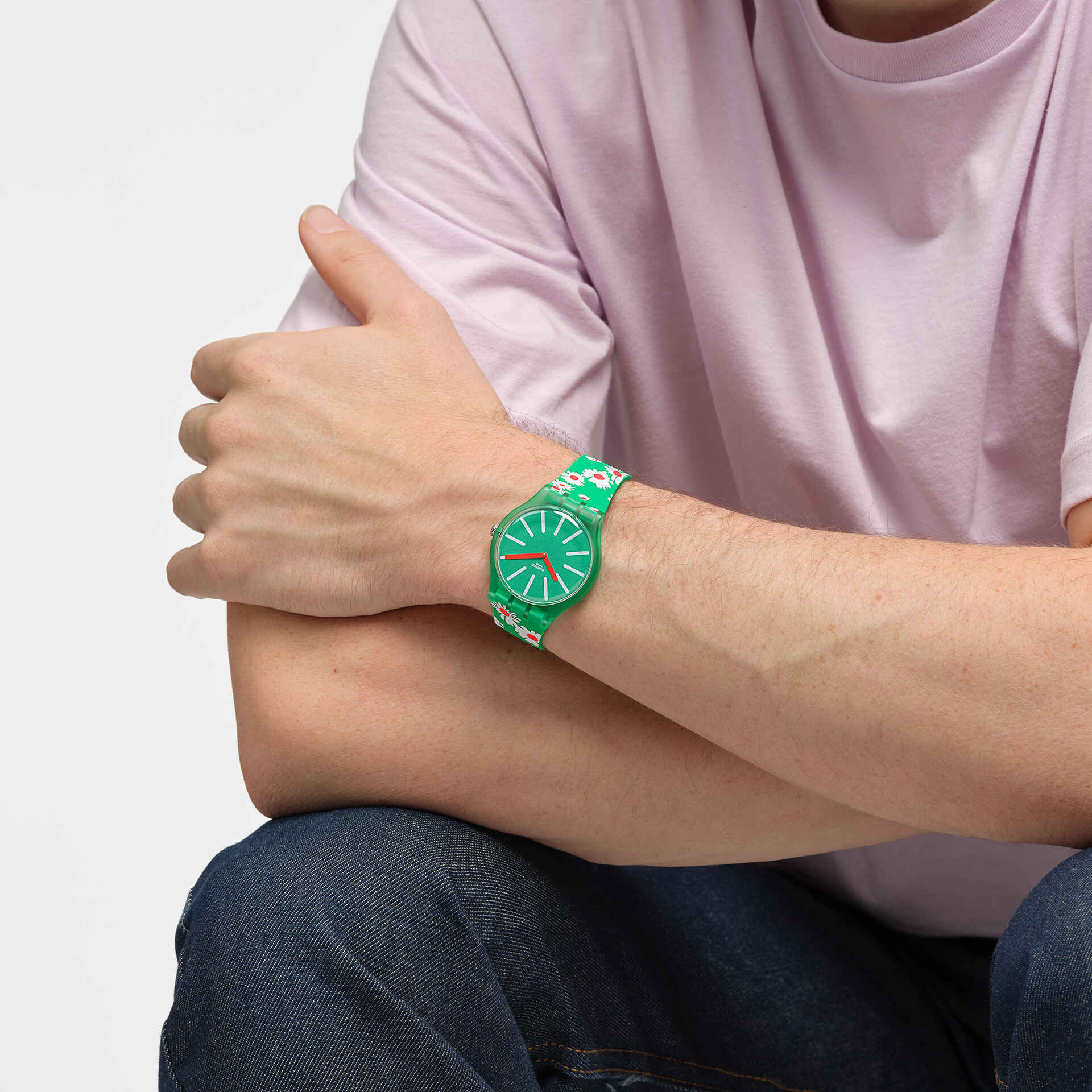 Swatch Meadow Flowers unisex banda de resina 41 mm – SO29G104