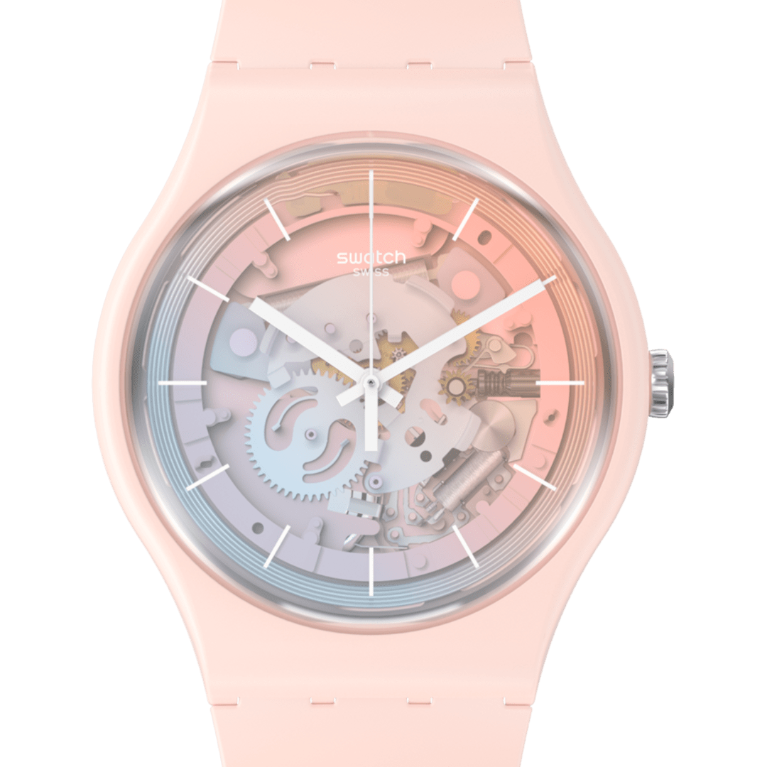 Swatch Fleetingly Pink Pay! unisex pulsera de resina – SO32P103-5300