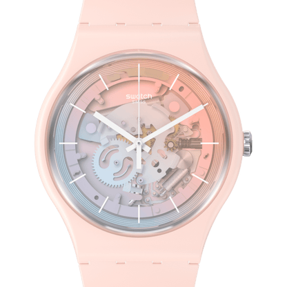 Swatch Fleetingly Pink Pay! unisex pulsera de resina – SO32P103-5300