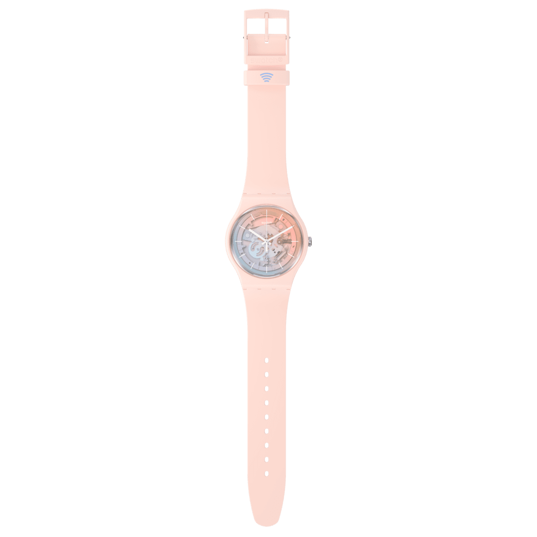 Swatch Fleetingly Pink Pay! unisex pulsera de resina – SO32P103-5300