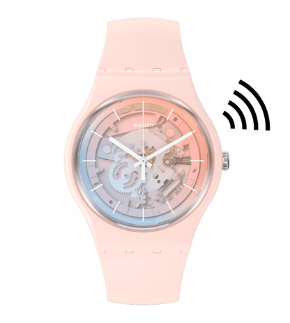 Swatch Fleetingly Pink Pay! unisex pulsera de resina – SO32P103-5300
