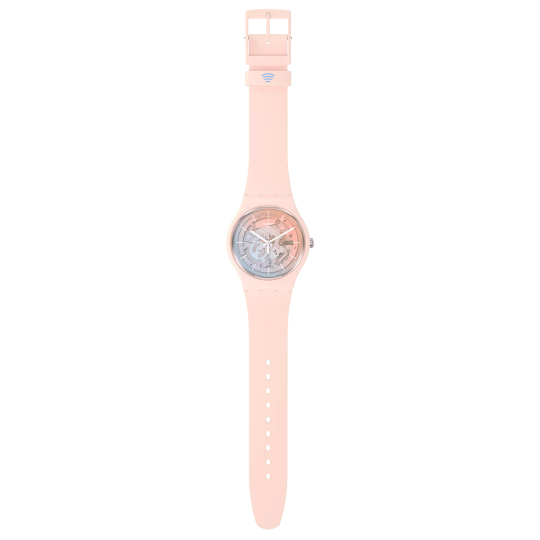 Swatch Fleetingly Pink Pay! unisex pulsera de resina – SO32P103-5300