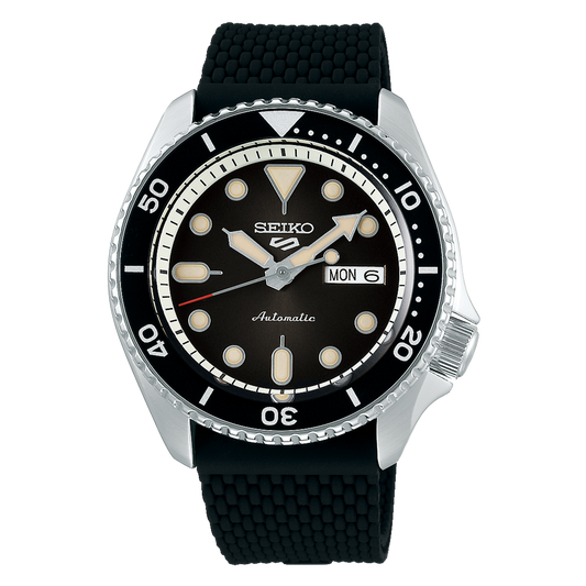 Seiko Serie 5 de caballero pulsera de caucho – SRPD73K2