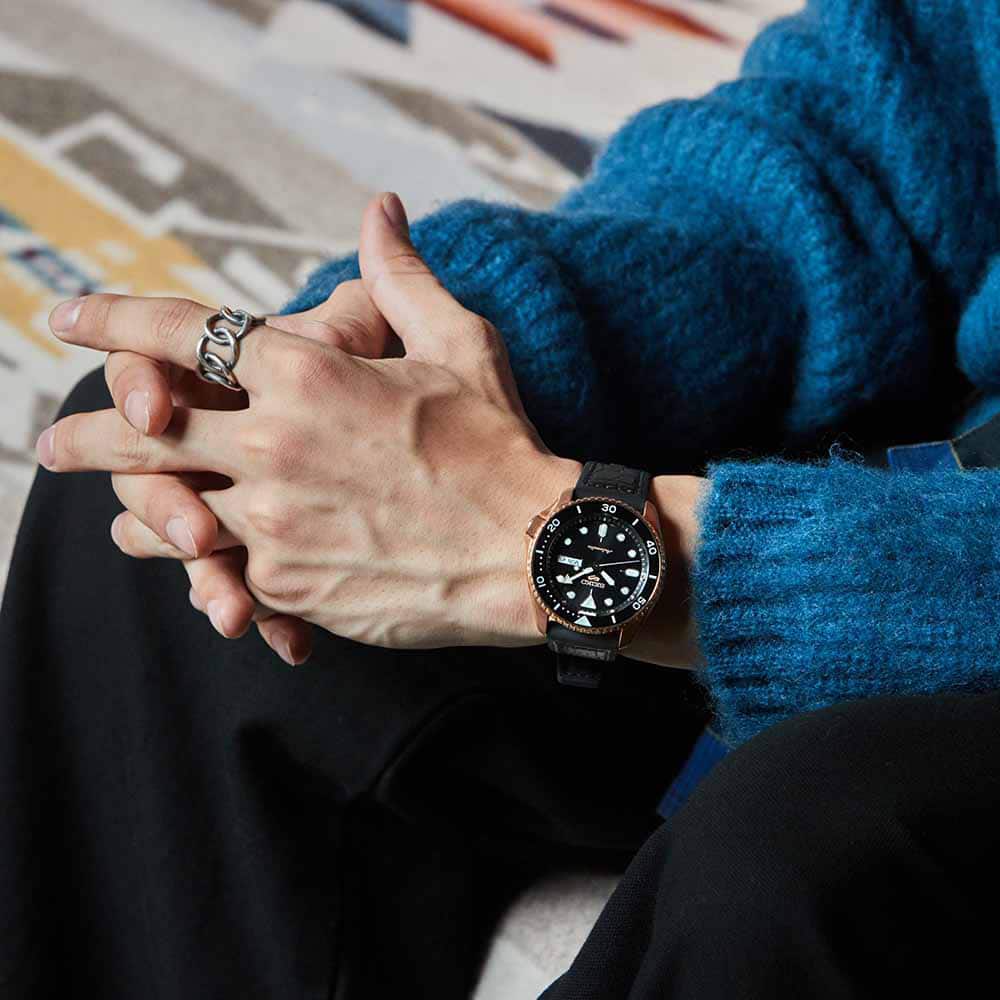 Seiko para hombre pulsera de piel – SRPD76K1