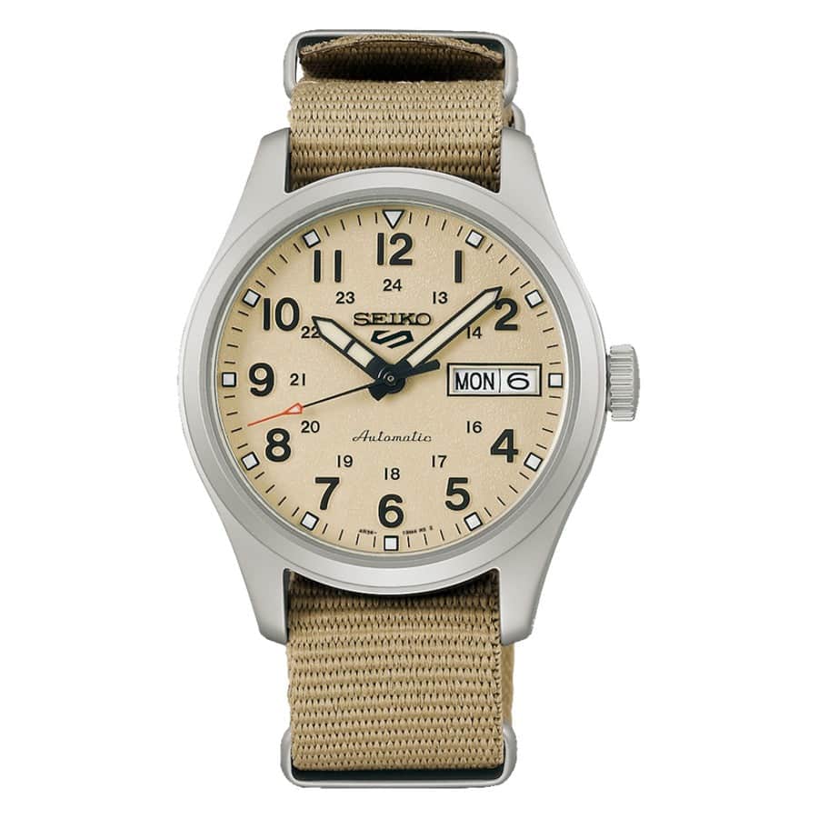 Seiko Serie 5 Análogo para Caballero con Correa de Tela – SRPJ83K1