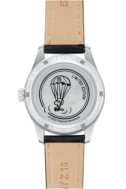 Seiko 5 Snoopy Parachute de hombre correa de cuero – SRPK27K1