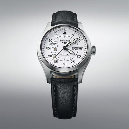 Seiko 5 Snoopy Parachute de hombre correa de cuero – SRPK27K1
