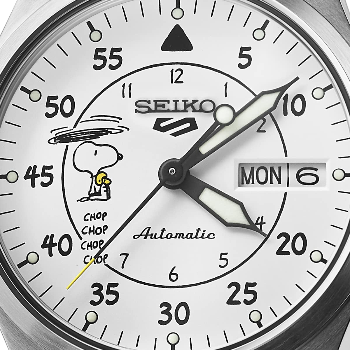 Seiko 5 Snoopy Parachute de hombre correa de cuero – SRPK27K1