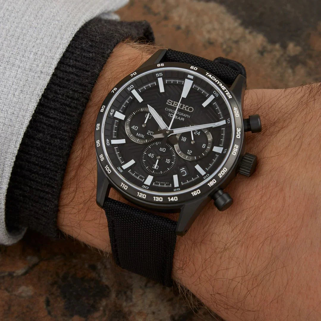 SSB417P1 Reloj Seiko Essentials de hombre pulsera de nylon 43 mm