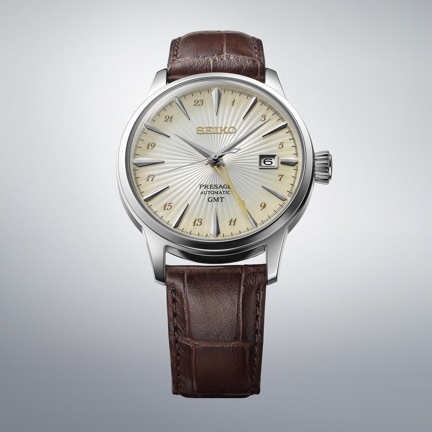 Seiko Presage GMT de hombre banda de piel – SSK041J1